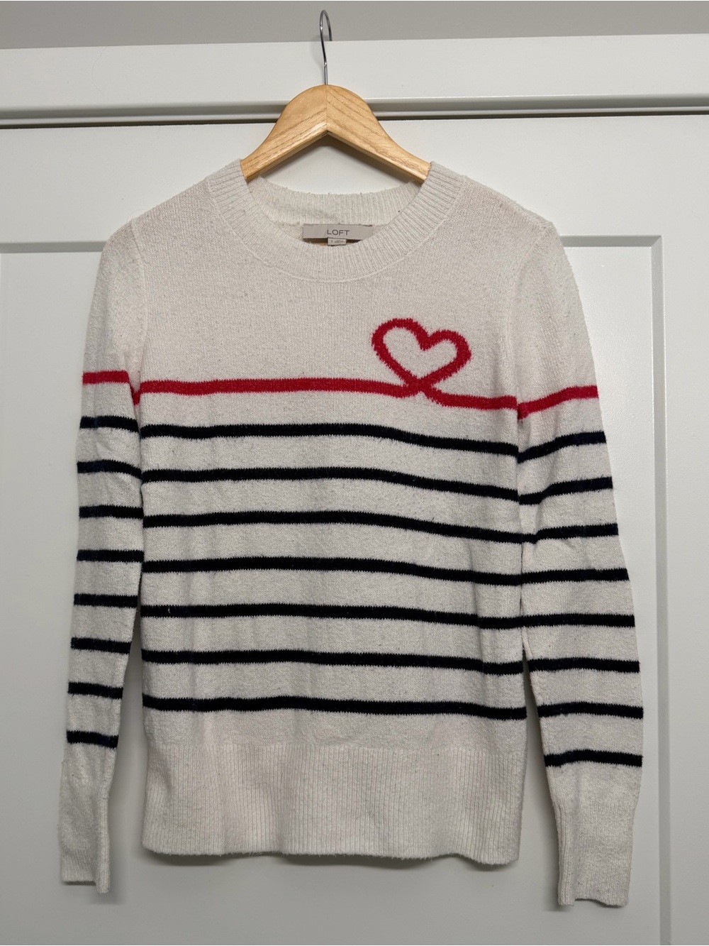 LOFT Cream Knit Sweater